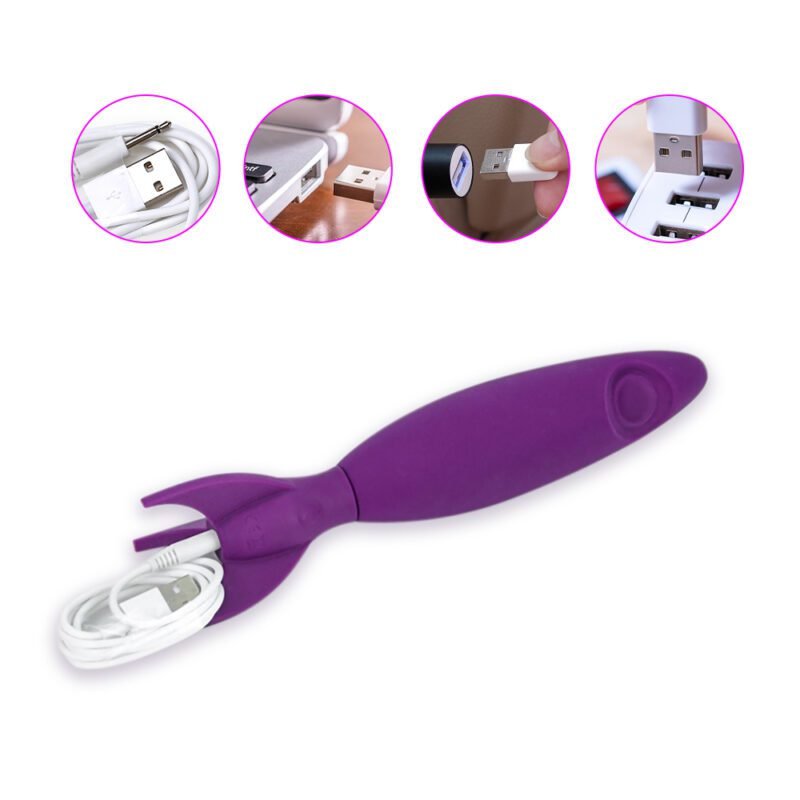 "Rocket" 10 Speed Silicone G-Spot Massager (Purple) - Image 3