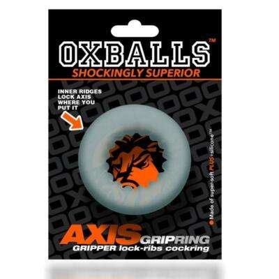 Axis Rib Griphold Cockring – Clear Ice