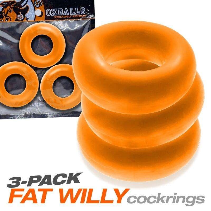 FAT Willy – (3 Pack) Jumbo Cock Rings – Orange - Image 6