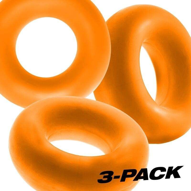 FAT Willy – (3 Pack) Jumbo Cock Rings – Orange - Image 5