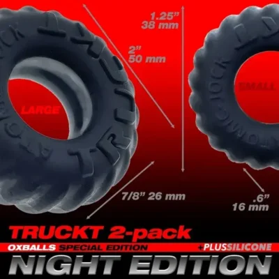 Truckt – 2 Piece Cock Ring Plus+ Silicone Special Edition NIGHT