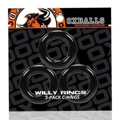 Willy Rings (3 Pack) Cockring – Black