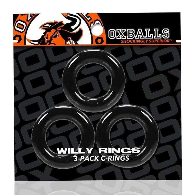Willy Rings (3 Pack) Cockring – Black