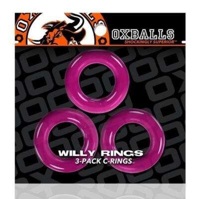 Willy Rings (3 Pack) Cockring – Hot Pink
