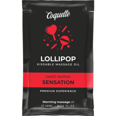 Coquette Chic Desire Pocket Lollipop kissable Massage Oil Heating Sensation 10ml