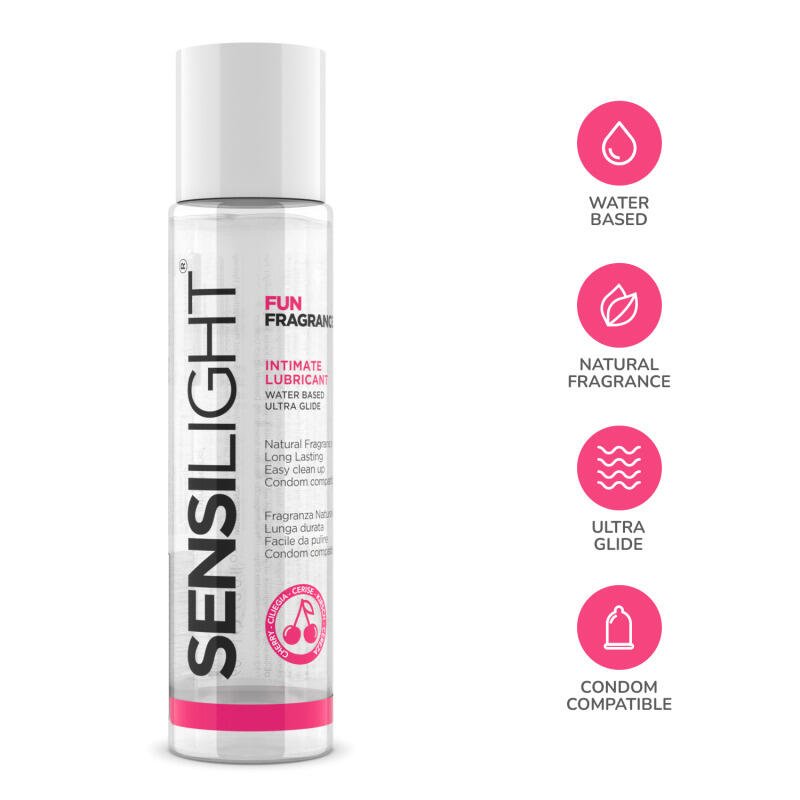 Sensilight Cherry Water Based Lubricant 60ml Intimate Gel - Image 3