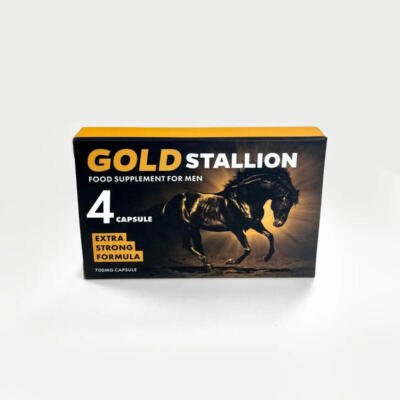 4 x Gold Stallion Capsule 700mg Food Supplement for Men