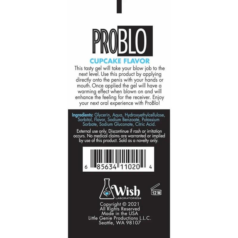 Pro Blo® Oral Pleasure Gel – Cupcake – 1.5oz Tube - Image 2