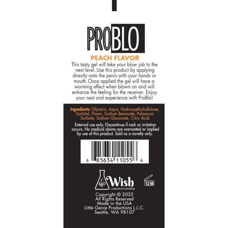 Pro Blo® Oral Pleasure Gel – Peach – 1.5oz Tube - Image 2