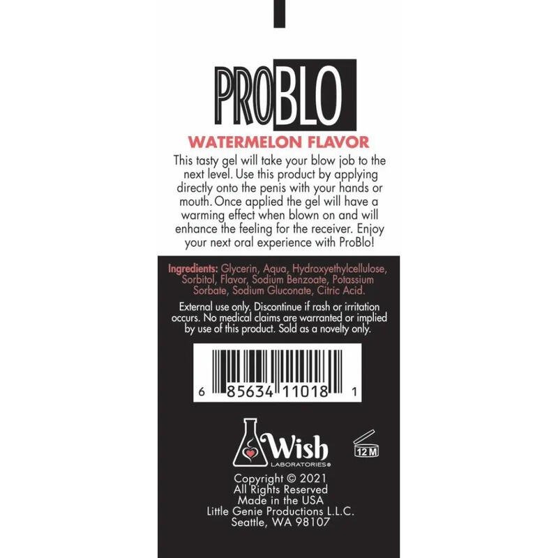 Pro Blo® Oral Pleasure Gel – Watermelon – 1.5oz Tube - Image 2