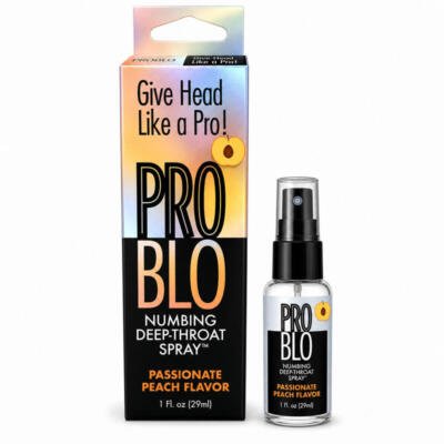 Pro Blo® Numbing Deep Throat Spray – Passionate Peach – 1oz Bottle