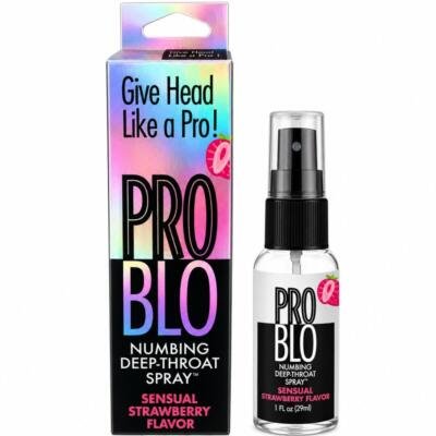 Pro Blo® Numbing Deep Throat Spray – Sensual Strawberry – 1oz Bottle