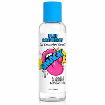 Smack Tarts® Lickable Massage Oil – Blue Raspberry – 2oz Bottle