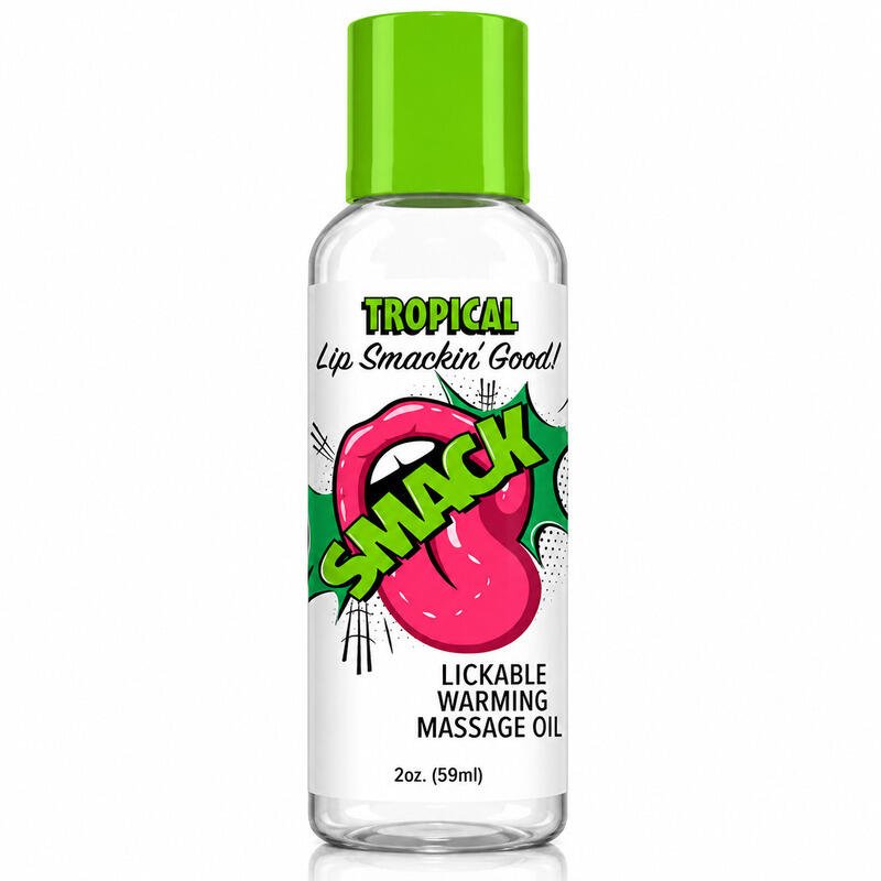 Smack Tarts® Lickable Massage Oil – Tropical – 2oz Bottle