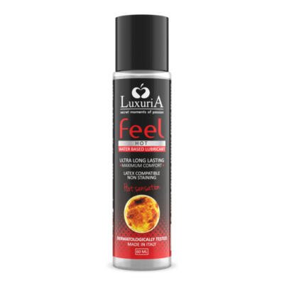 Luxuria Feel Hot Sensation Lubricant 60ml – Warming Water-Based Lubricant | Smooth Glide | Non-Sticky