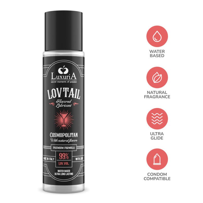 Luxuria Lovtail Cosmopolitan Water-Based Lubricant 60ml – Smooth & Flavoured Formula - Image 3