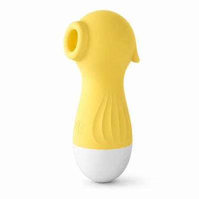 Seahorse Air Pulse Suction Massager 10 Suction Modes USB Rechargeable IPX7 Waterproof Yellow