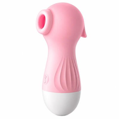 Seahorse Air Pulse Suction Massager 10 Suction Modes USB Rechargeable IPX7 Waterproof Pink