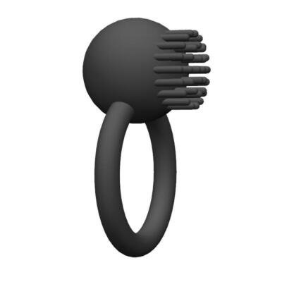 Rechargeable Vibrating Ring Massager USB Waterproof Body-Safe Silicone Black