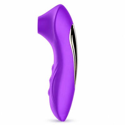Air Pulse Suction Massager USB Rechargeable Waterproof Body-Safe Silicone Purple