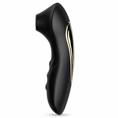 Air Pulse Suction Massager USB Rechargeable Waterproof Body-Safe Silicone Black