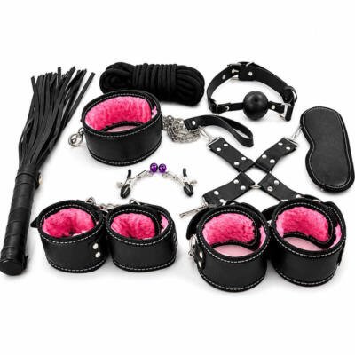 X-Toyz Bondage Kit 10 - Premium BDSM Restraint Set Faux Leather Adult Couples