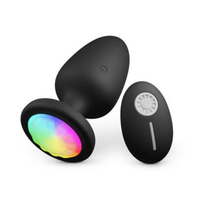 X-Toyz LED Light Vibrating Anal Plug 10 Modes USB Rechargeable Waterproof