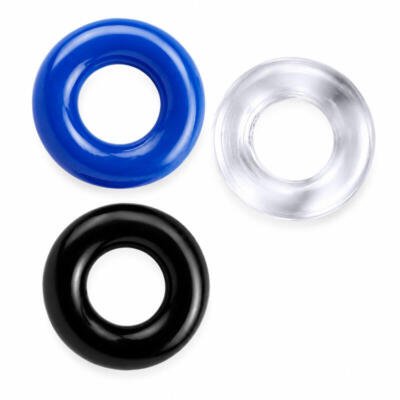 Premium Silicone Performance Ring Triple Pack Body-Safe Waterproof Flexible Fit