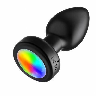 X-Toyz App Controlled Vibrating Butt Plug with LED Base 10 Modes USB Rechargeable Waterproof