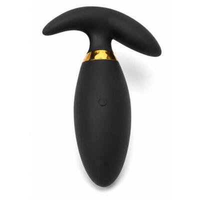 X-Toyz Black Vibrating Anal Plug 10 Modes USB Rechargeable Waterproof IPX7