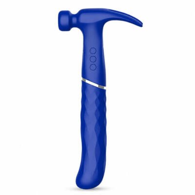Hammer Shaped G-Spot Massager USB Rechargeable Waterproof Silicone Vibrator Blue