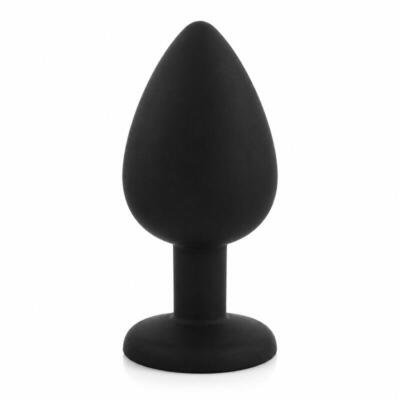 Premium Silicone Anal Plug Set Black Medium Body Safe Waterproof Adult Toy