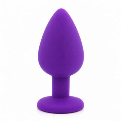 Premium Silicone Anal Plug Set Purple Small Body Safe Waterproof Adult Toy