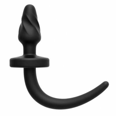 Silicone Puppy Tail Plug 2 Black Body Safe Waterproof Flexible Tail Adult Toy