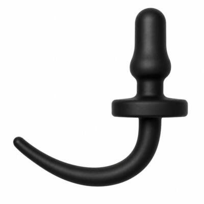 Silicone Puppy Tail Plug 3 Black Body Safe Waterproof Flexible Tail Adult Toy