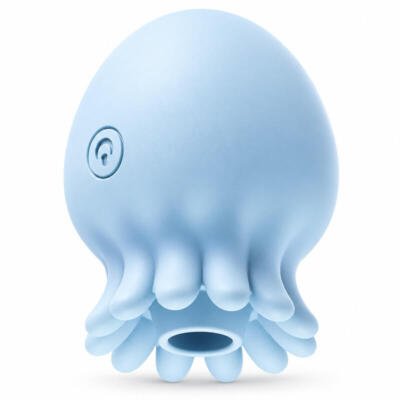 Jellyfish Suction Massager USB Rechargeable Waterproof Body-Safe Silicone Blue