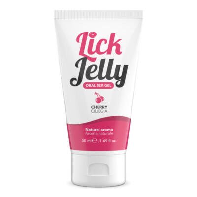 Lick Jelly Cherry Edible Water Based Lubricant 50ml Oral Pleasure Gel