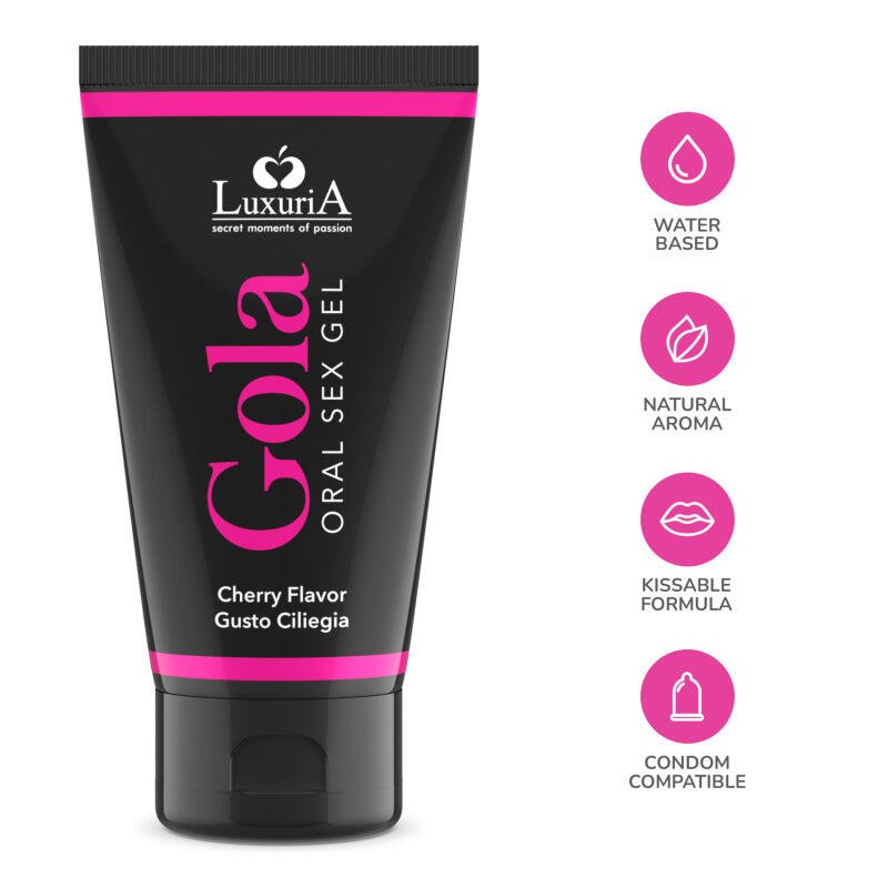 Luxuria Gola Cherry Edible Water Based Lubricant 50ml Oral Pleasure - Image 3