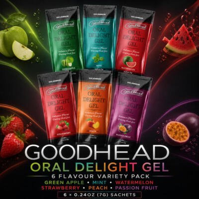 GoodHead Oral Delight Gel 6 Flavour Variety Pack 6 x 7g Sachets